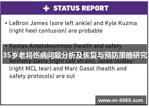 35岁老将伤病问题分析及恢复与预防策略研究